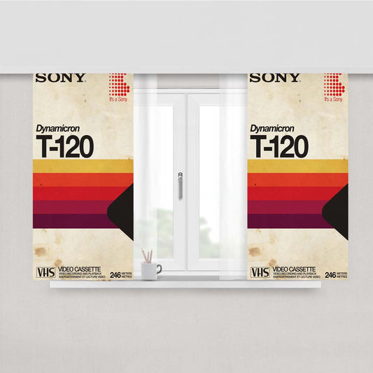 Sony Tape Dynamicron T-120 Peach Skin Window Curtains