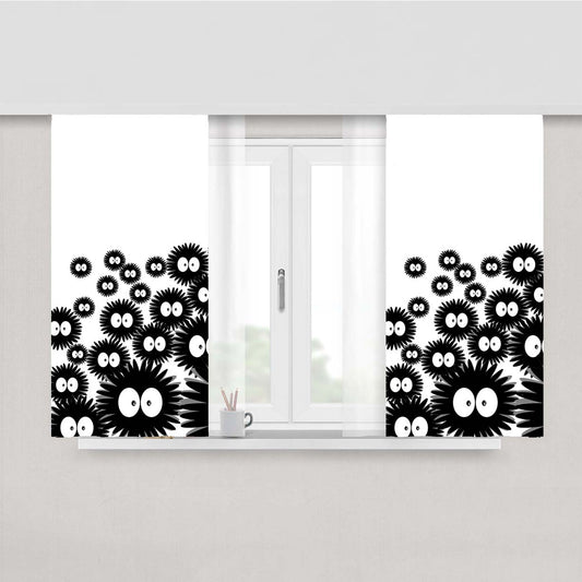 Soot Balls Peach Skin Window Curtains