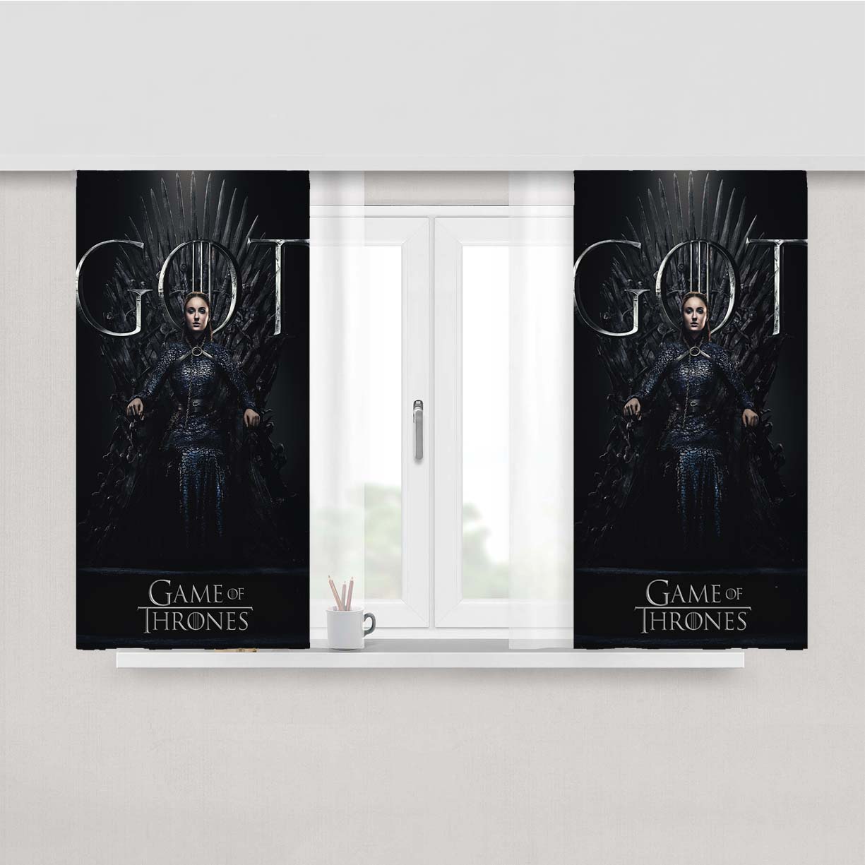 Sophie Turner Game Of Thr Peach Skin Window Curtains
