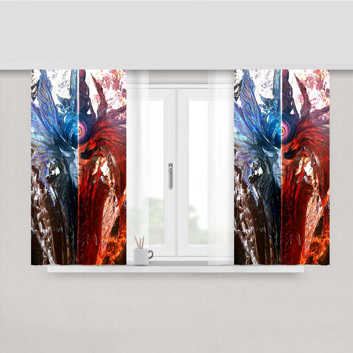 Soul Edge And Soul Calibur Sword Peach Skin Window Curtains