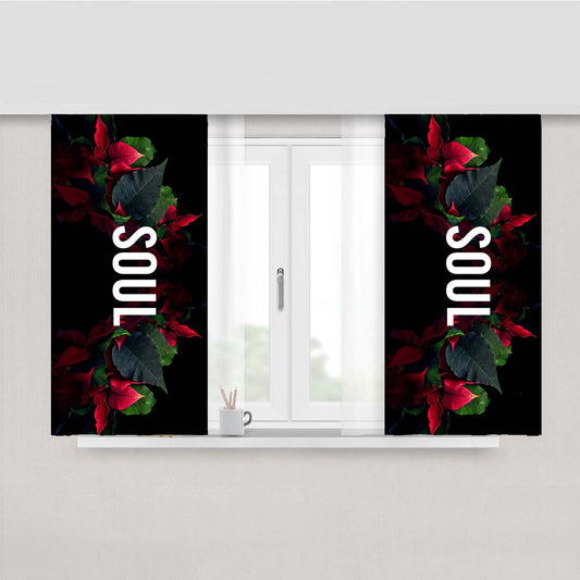 Soul Flower Peach Skin Window Curtains
