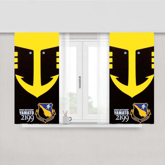 Space Battleship Yamato Symbol Peach Skin Window Curtains