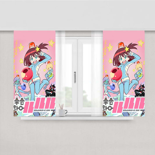 Space Patrol Luluco Peach Skin Window Curtains