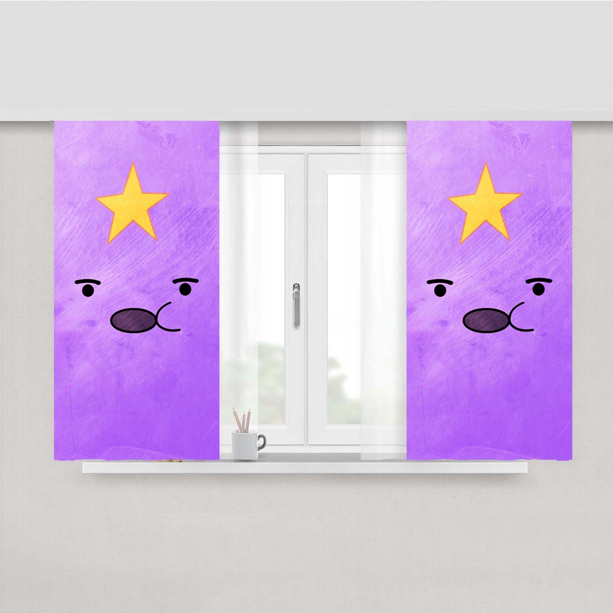 Space Princess Peach Skin Window Curtains