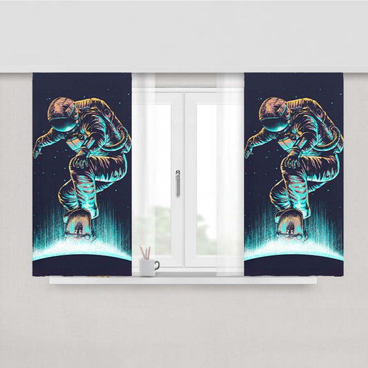 Space Skatter Peach Skin Window Curtains
