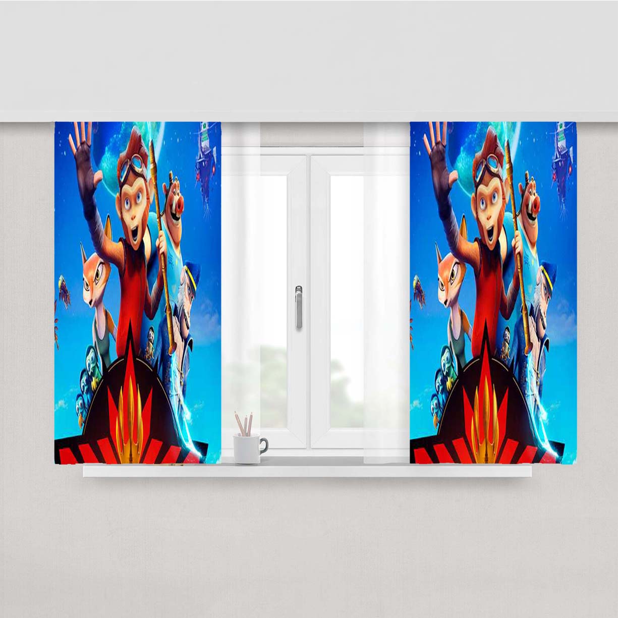 Spark Peach Skin Window Curtains