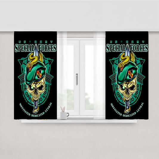Special Forces Logo Peach Skin Window Curtains