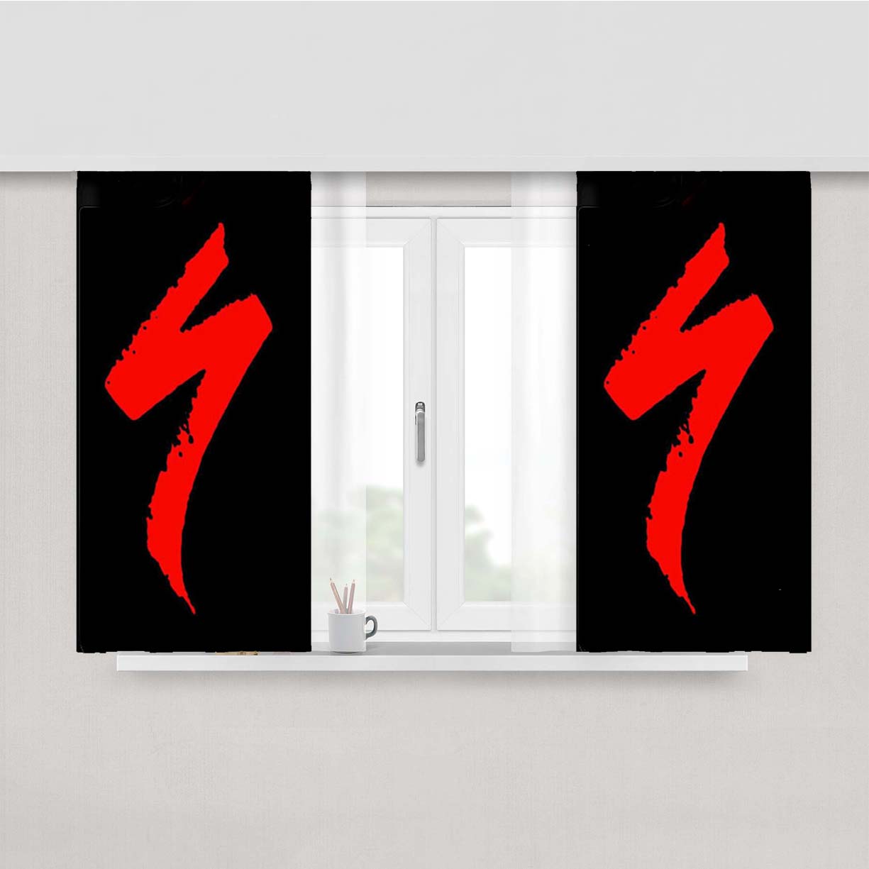 Specialized Art Peach Skin Window Curtains