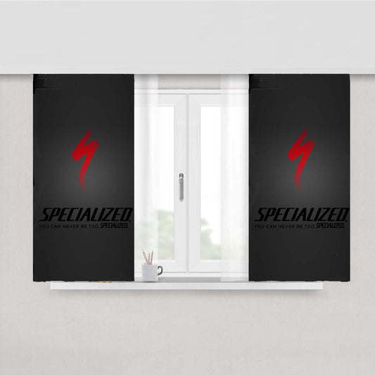 Specialized Logo Peach Skin Window Curtains