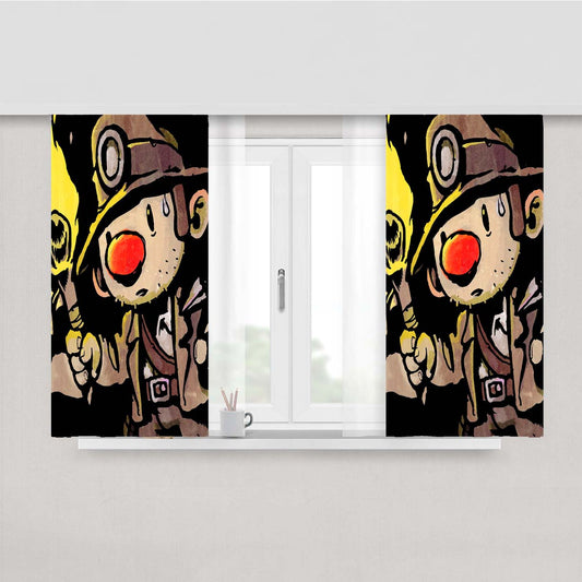 Spelunky Ghostified Cave Peach Skin Window Curtains