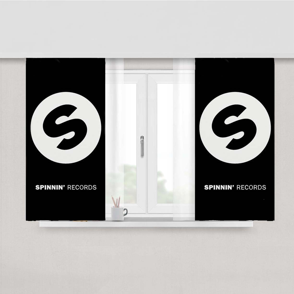 Spinnin Records Peach Skin Window Curtains