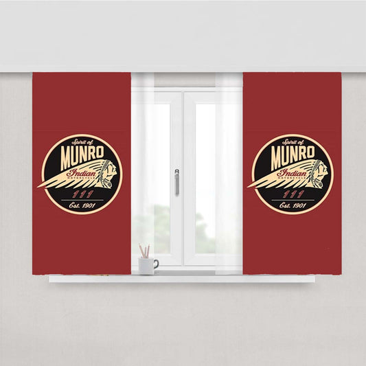Spirit Of Munro Indian Motorcycle Peach Skin Window Curtains