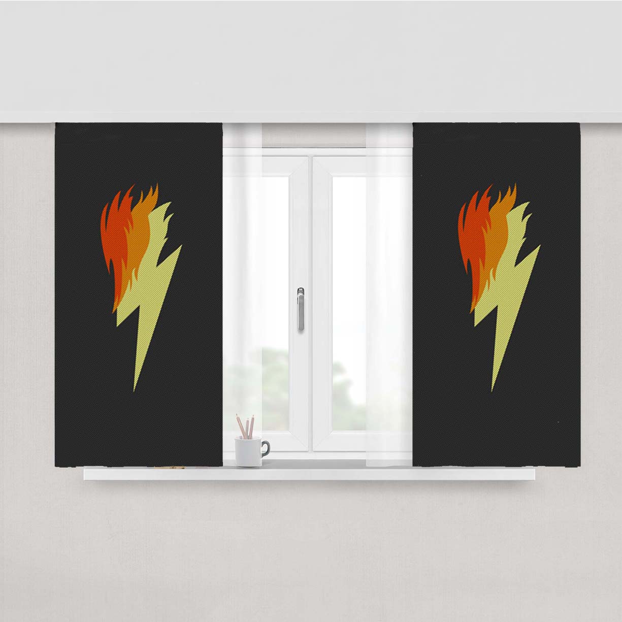 Spitfire Peach Skin Window Curtains