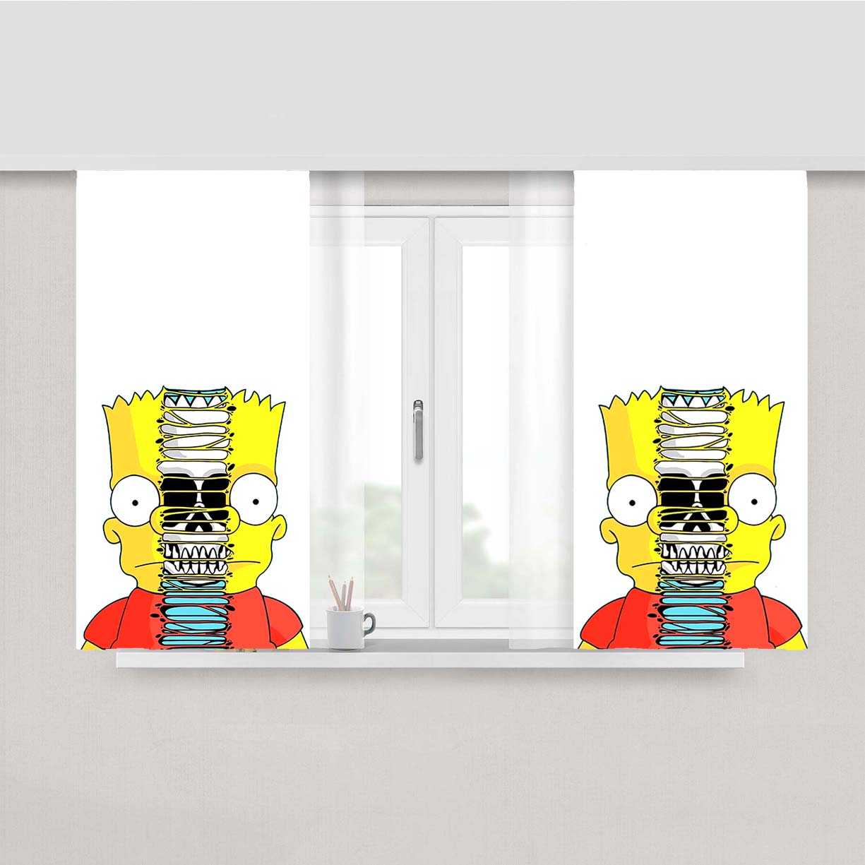 Split Bart Peach Skin Window Curtains