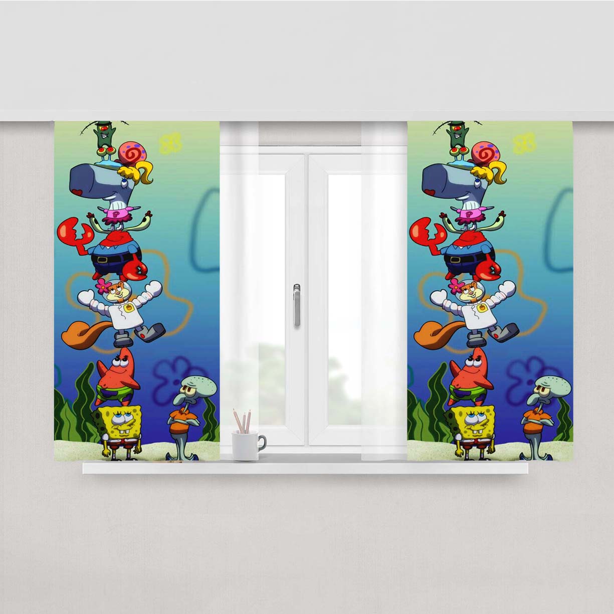 Spongbob Peach Skin Window Curtains