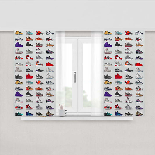 Sport Sneaker Visual All Collection Peach Skin Window Curtains