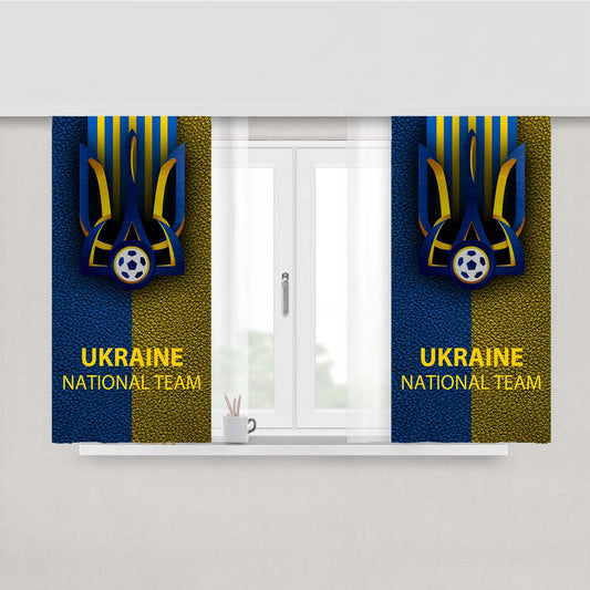 Sport Ukraine Football National Peach Skin Window Curtains