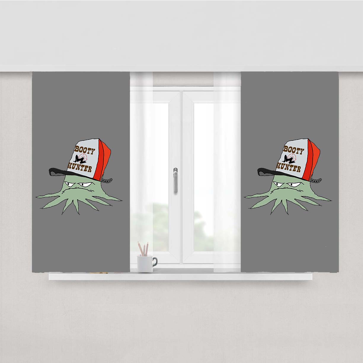 Squidbillies Peach Skin Window Curtains