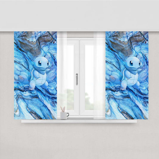 Squirtle Blue Marble X Stone Peach Skin Window Curtains