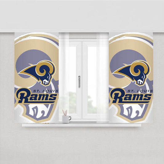 St Louis Rams Fade Peach Skin Window Curtains