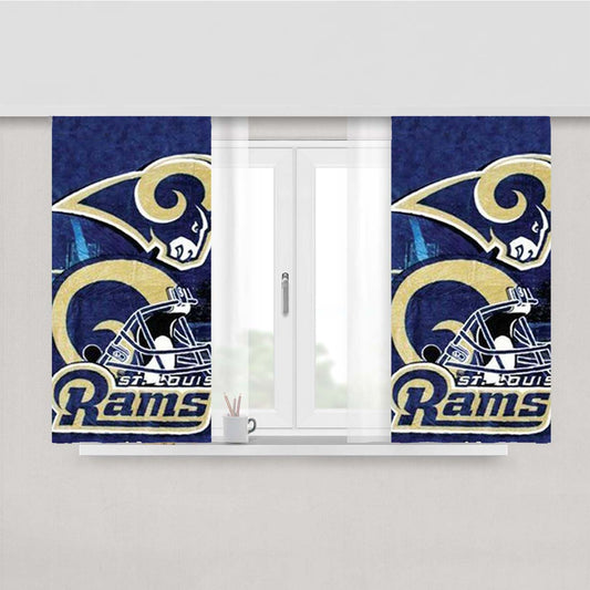 St Louis Rams Sketch Peach Skin Window Curtains