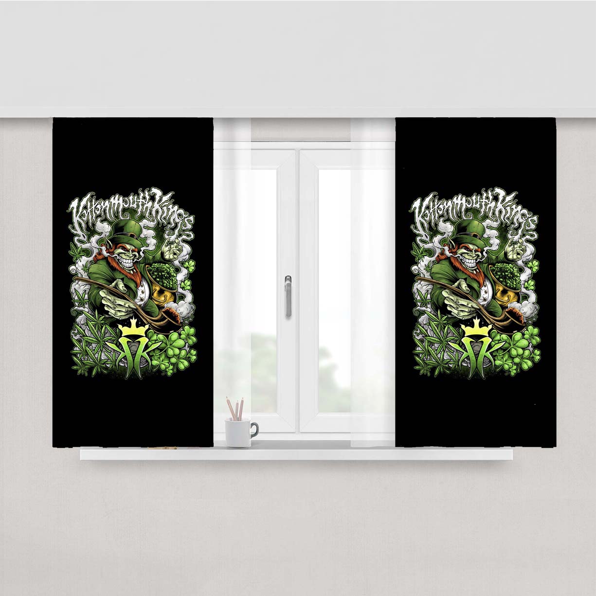 St Patrick Kotton Mouth King Peach Skin Window Curtains