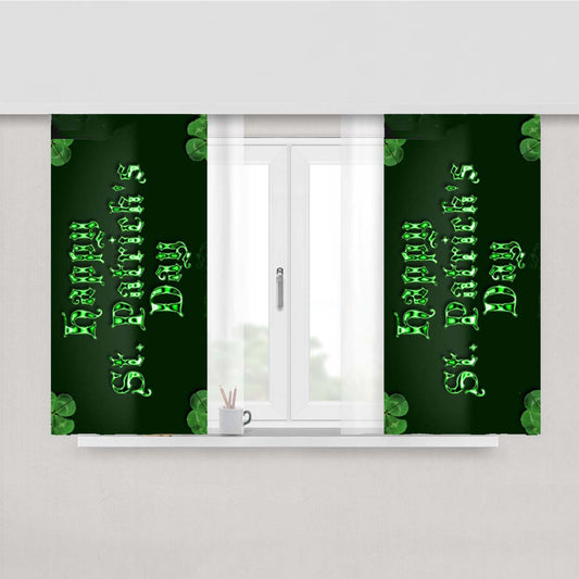St Patricks Day Icon Peach Skin Window Curtains