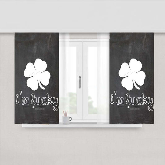 St Patricks Day Im Lucky Peach Skin Window Curtains