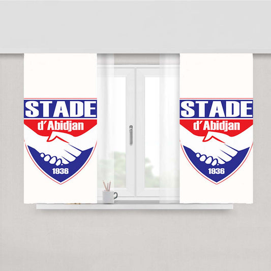 Stade D Abidjan White Peach Skin Window Curtains
