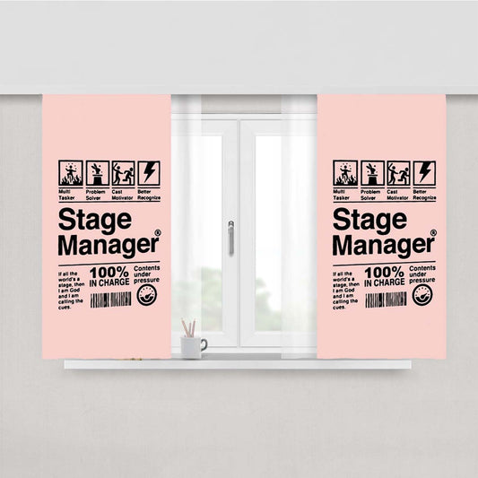 Stage Manager Musical Peach Skin Window Curtains