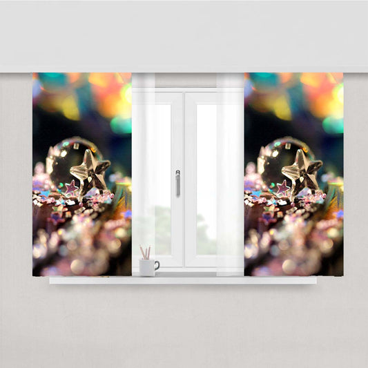 Star Bubble Blink Peach Skin Window Curtains