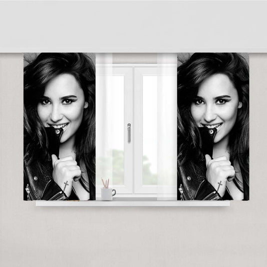 Star Demi Lovato Peach Skin Window Curtains