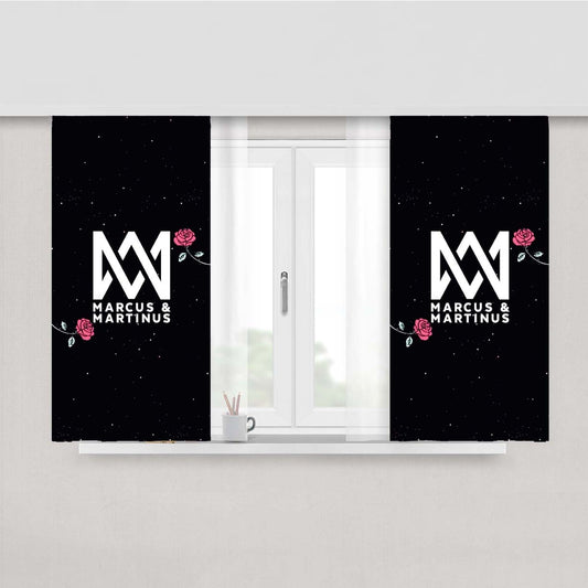 Star Flower Marcus And Martinus White Logo Peach Skin Window Curtains