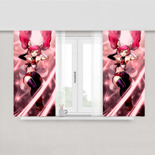 Star Guardian Jinx Fan Art Peach Skin Window Curtains