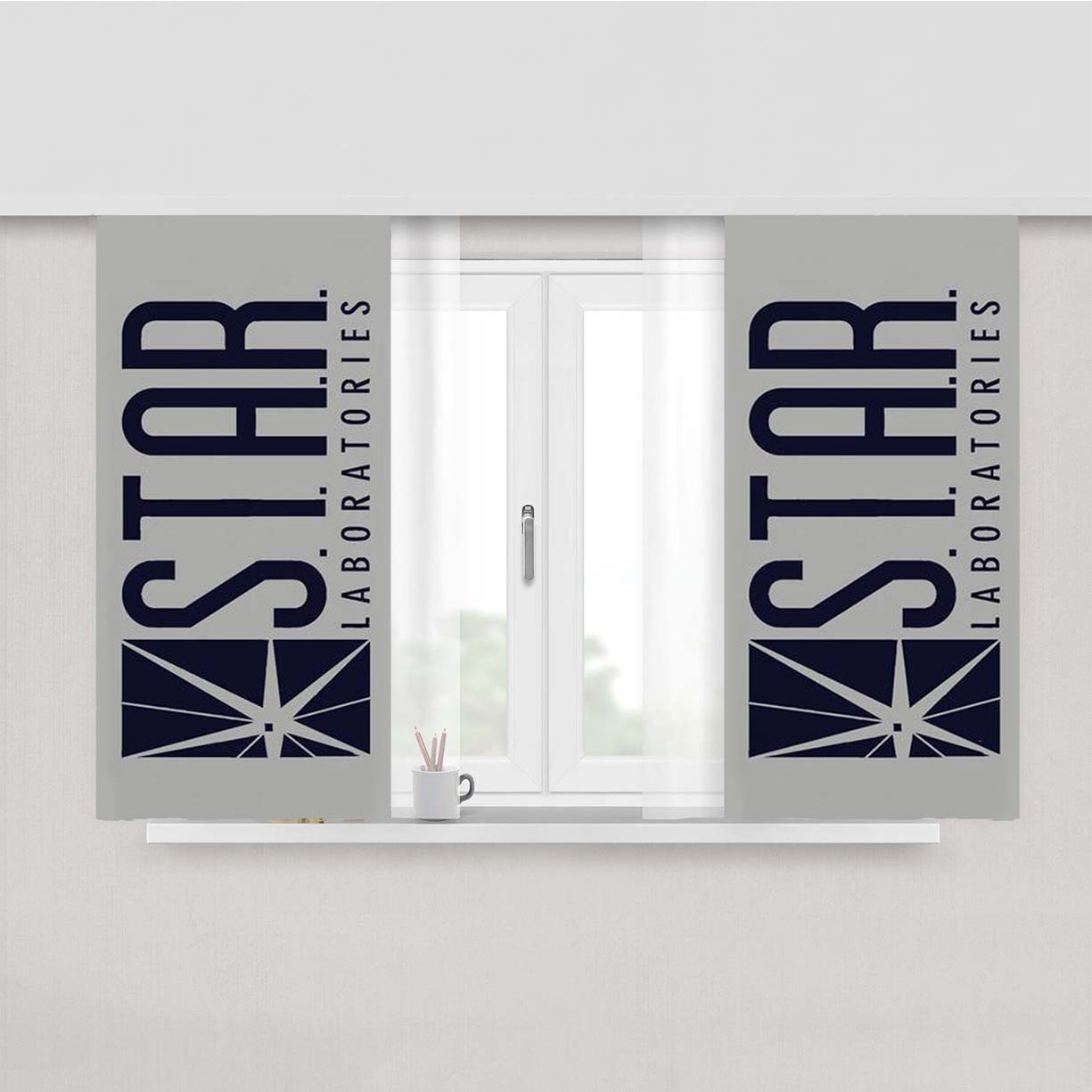 Star Labs Peach Skin Window Curtains