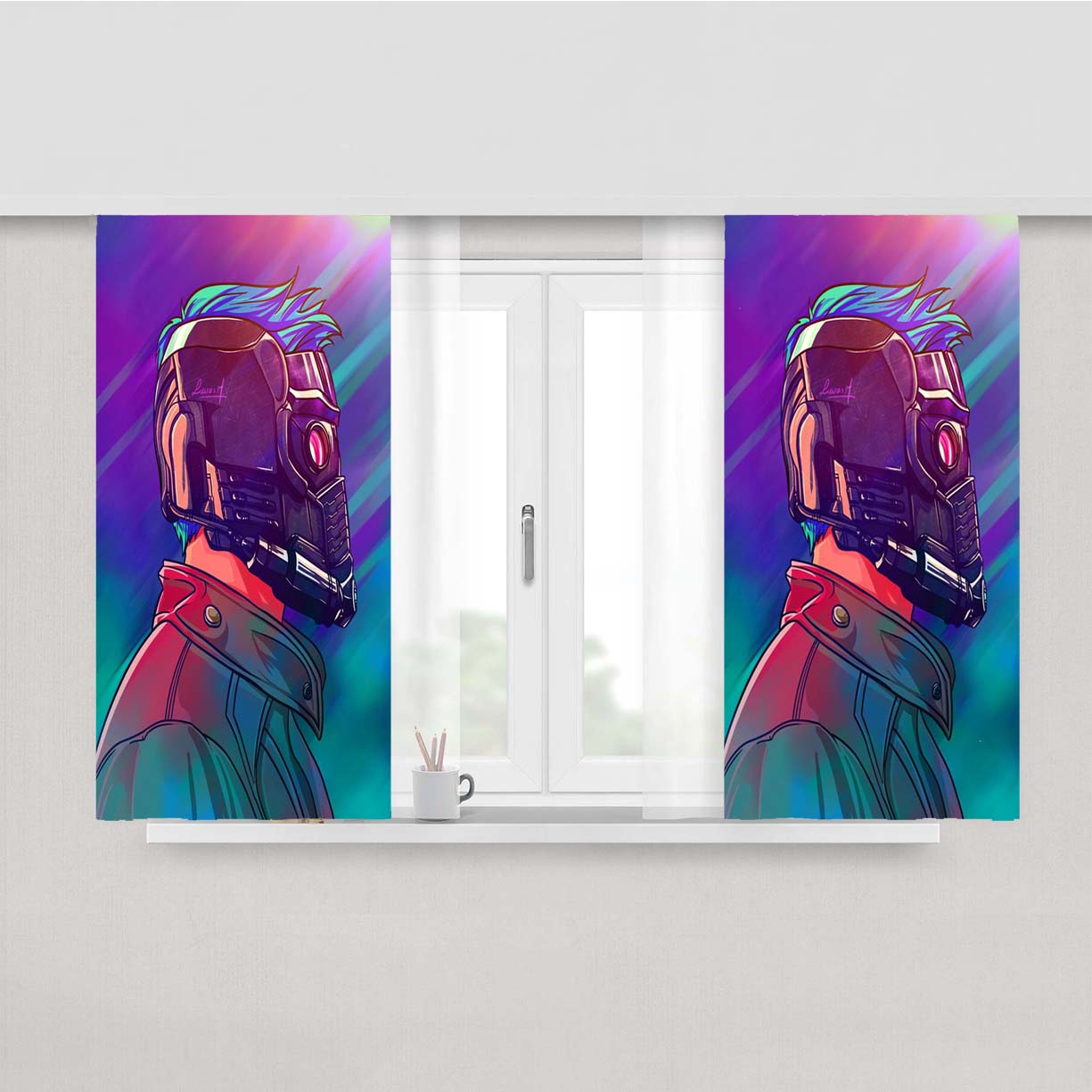 Star Lord Peach Skin Window Curtains