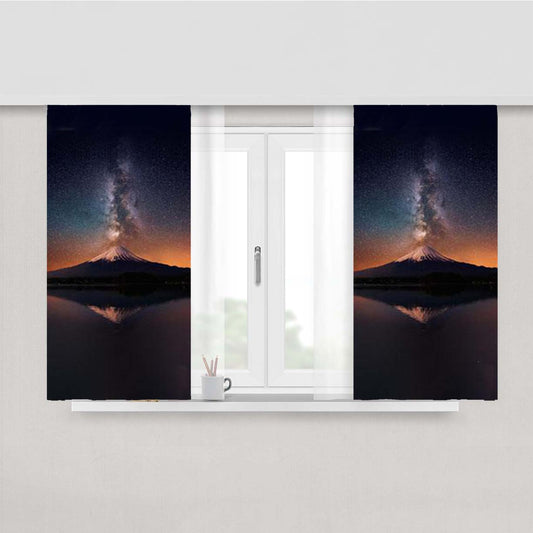 Star Milky Way Peach Skin Window Curtains