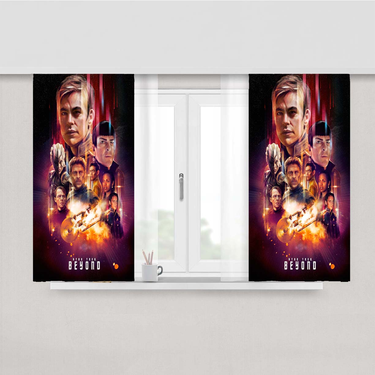 Star Trek Beyond Peach Skin Window Curtains
