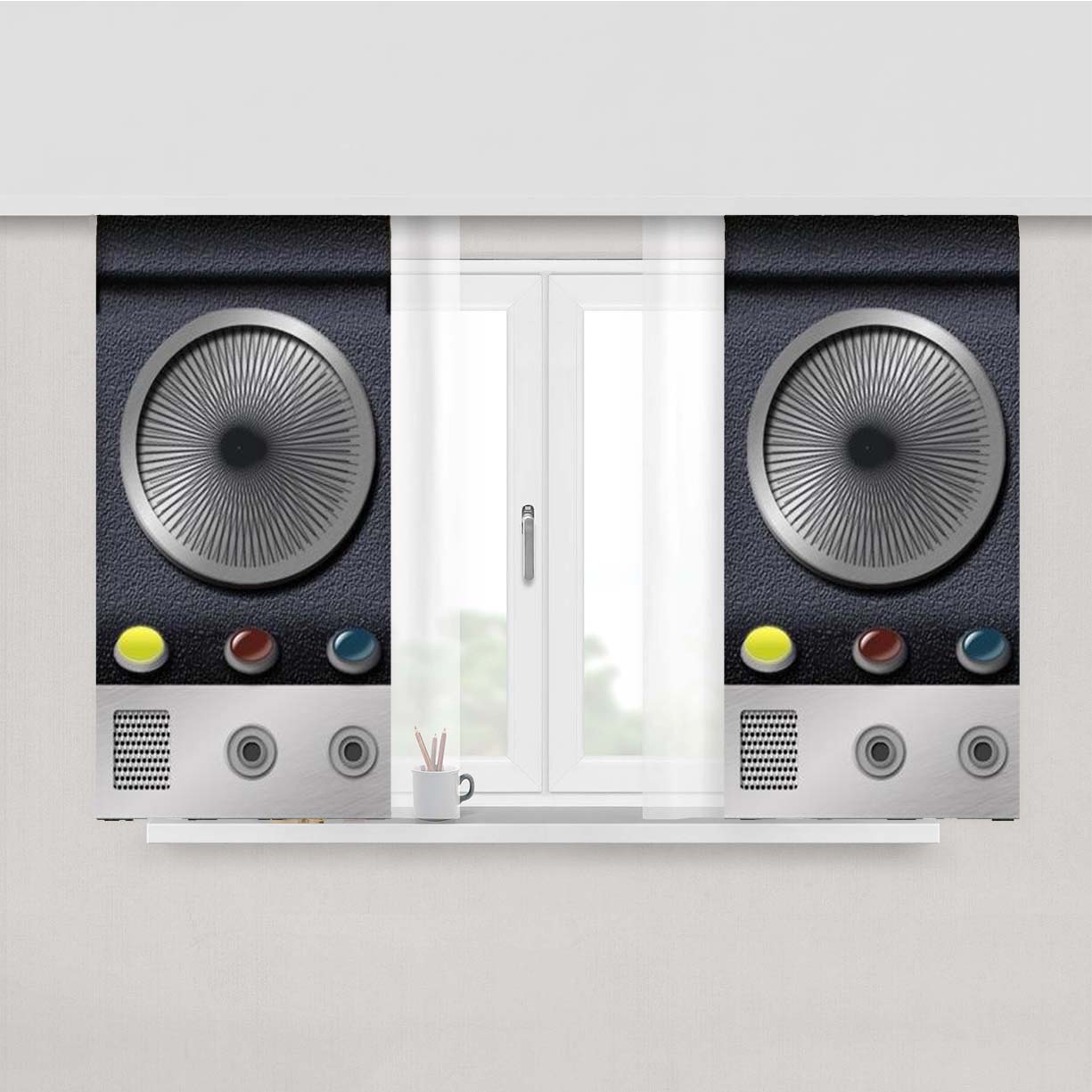 Star Trek Communicator Peach Skin Window Curtains
