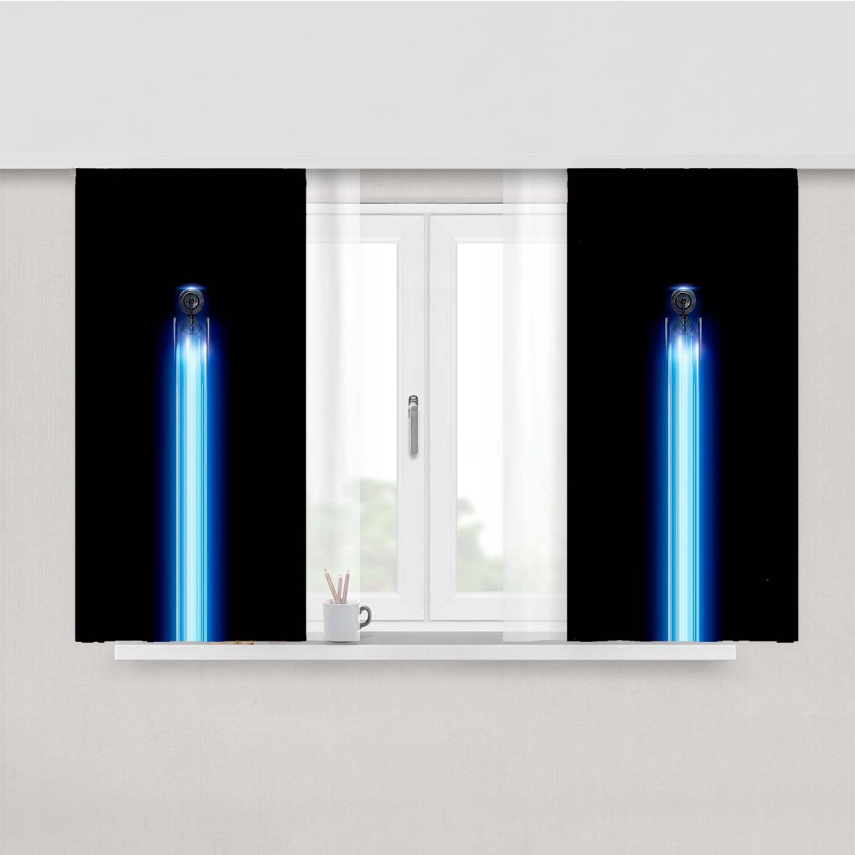 Star Trek Discovery Wallp Peach Skin Window Curtains