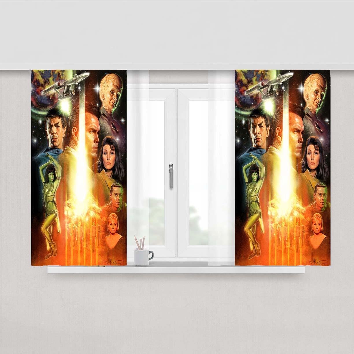 Star Trek Inception The Cage Peach Skin Window Curtains