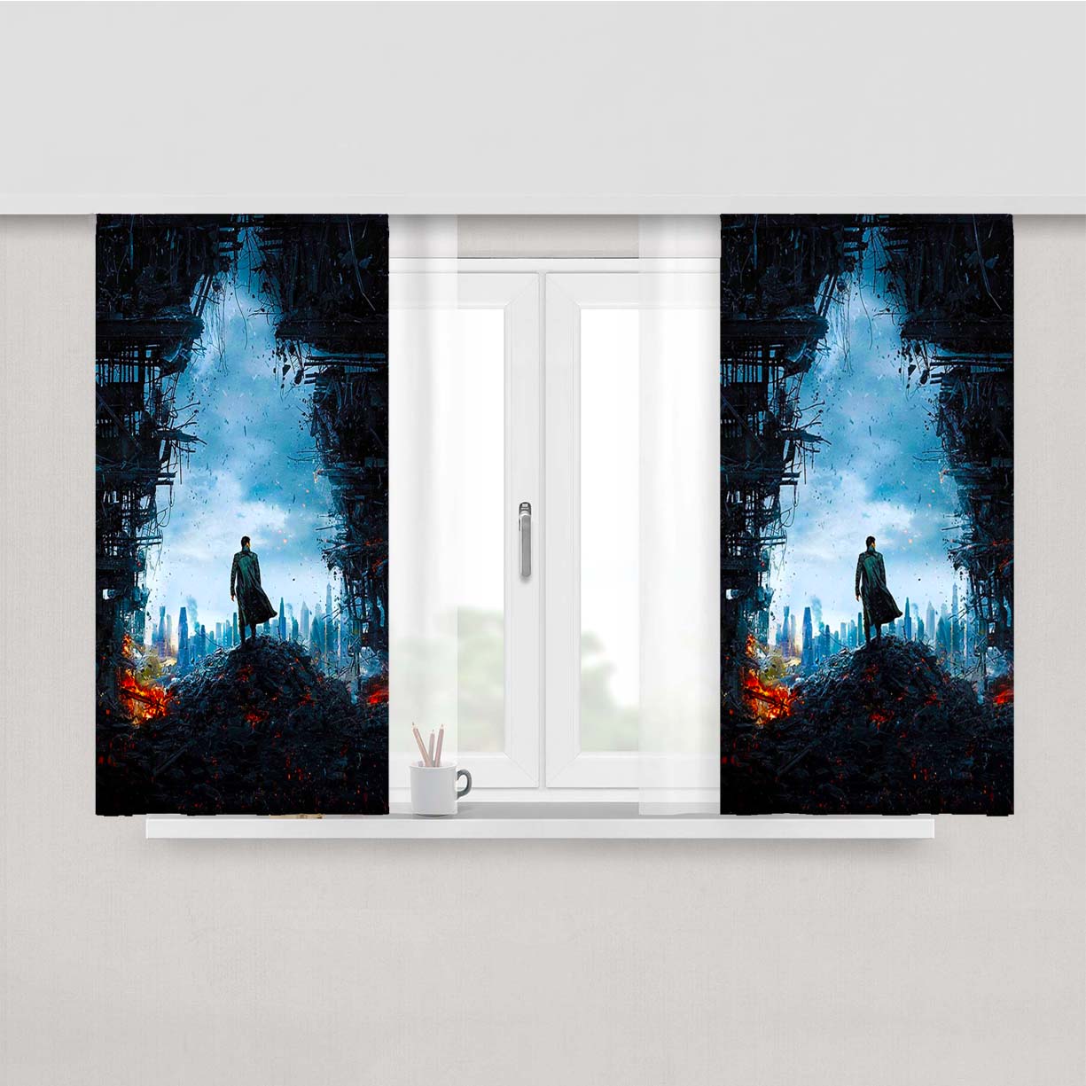 Star Trek Into Darkness Peach Skin Window Curtains