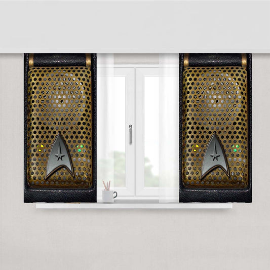 Star Trek Tos Communicator Peach Skin Window Curtains