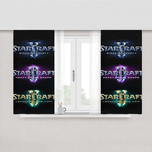 Starcraft Ii All Emblem Peach Skin Window Curtains