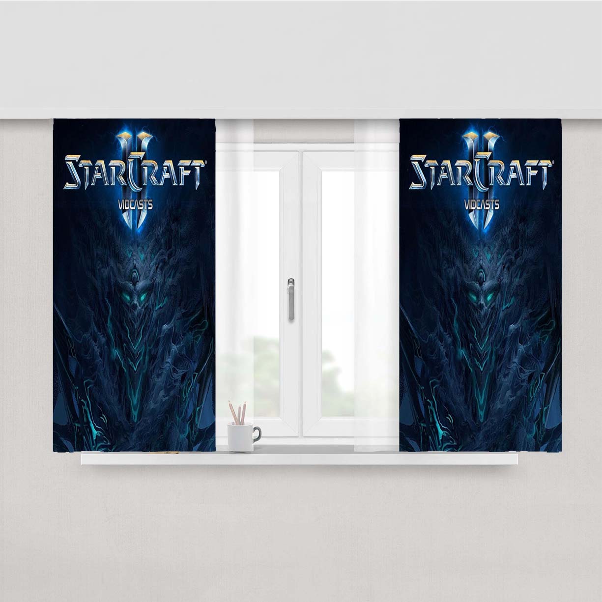 Starcraft Wings Of Liberty Peach Skin Window Curtains