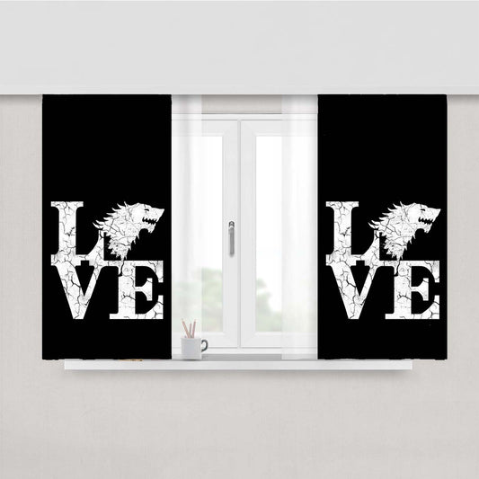 Stark Game Of Throne Peach Skin Window Curtains
