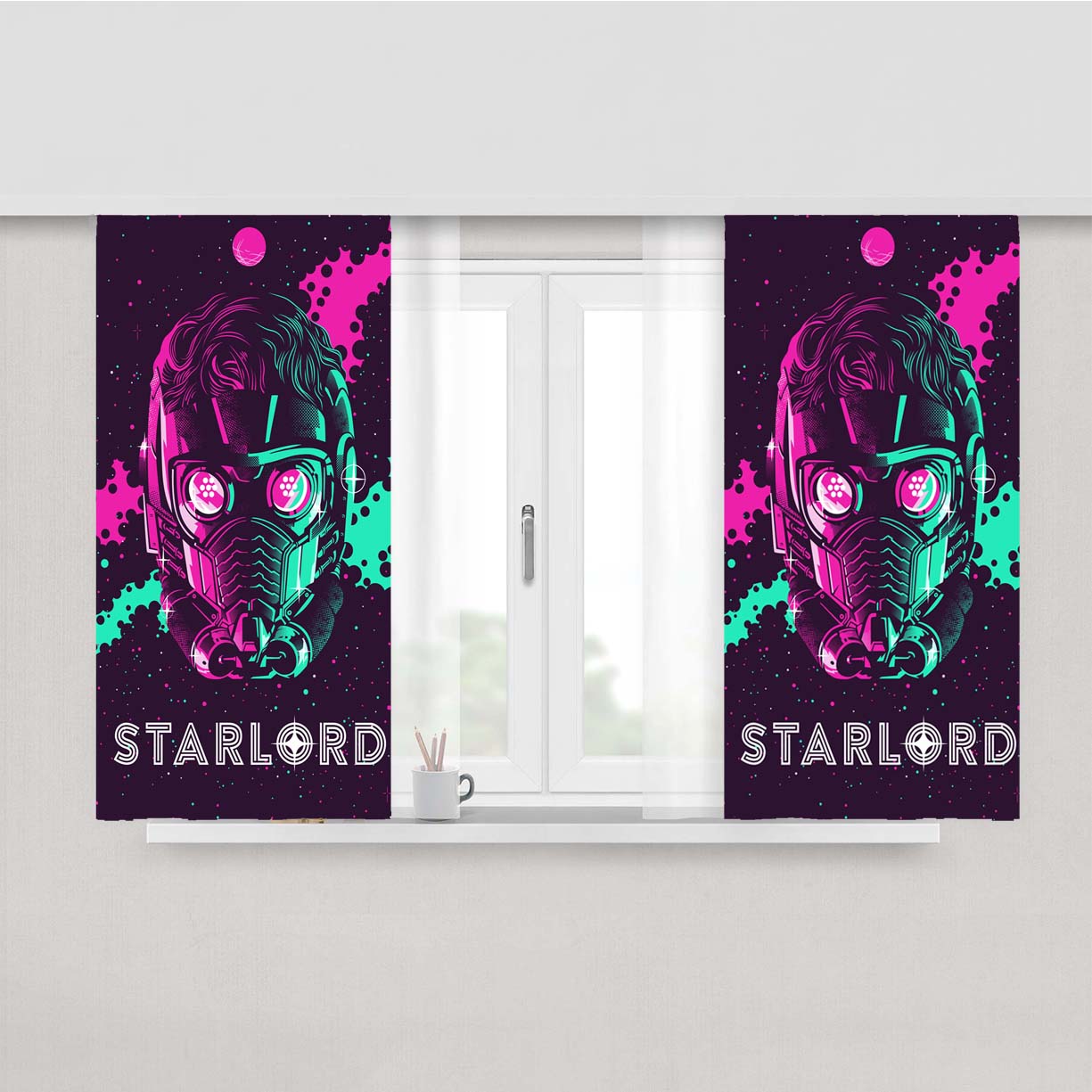 Starlord Peach Skin Window Curtains