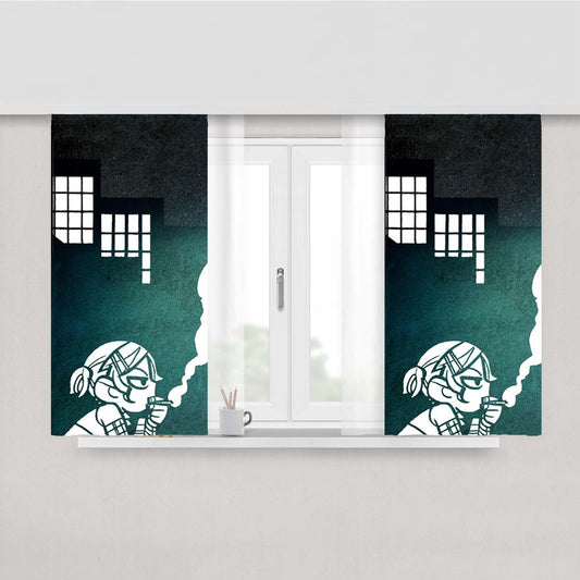Static Ramona Smoke Peach Skin Window Curtains