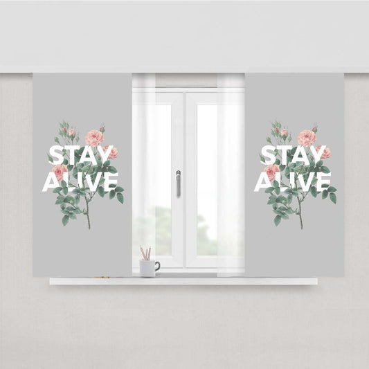 Stay Alive Peach Skin Window Curtains