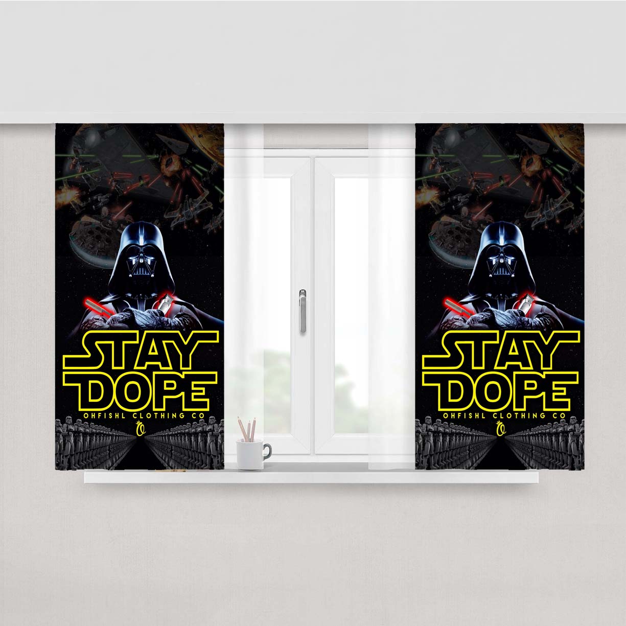 Stay Dope Peach Skin Window Curtains